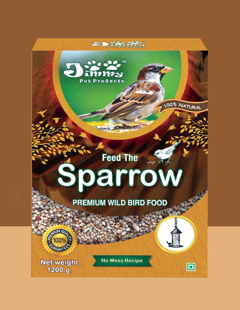 JiMMy Pet Products Feed The Sparrow Wild Bird Small Parakeet Seeds Food Refill for Bird Feeder 1.2kg