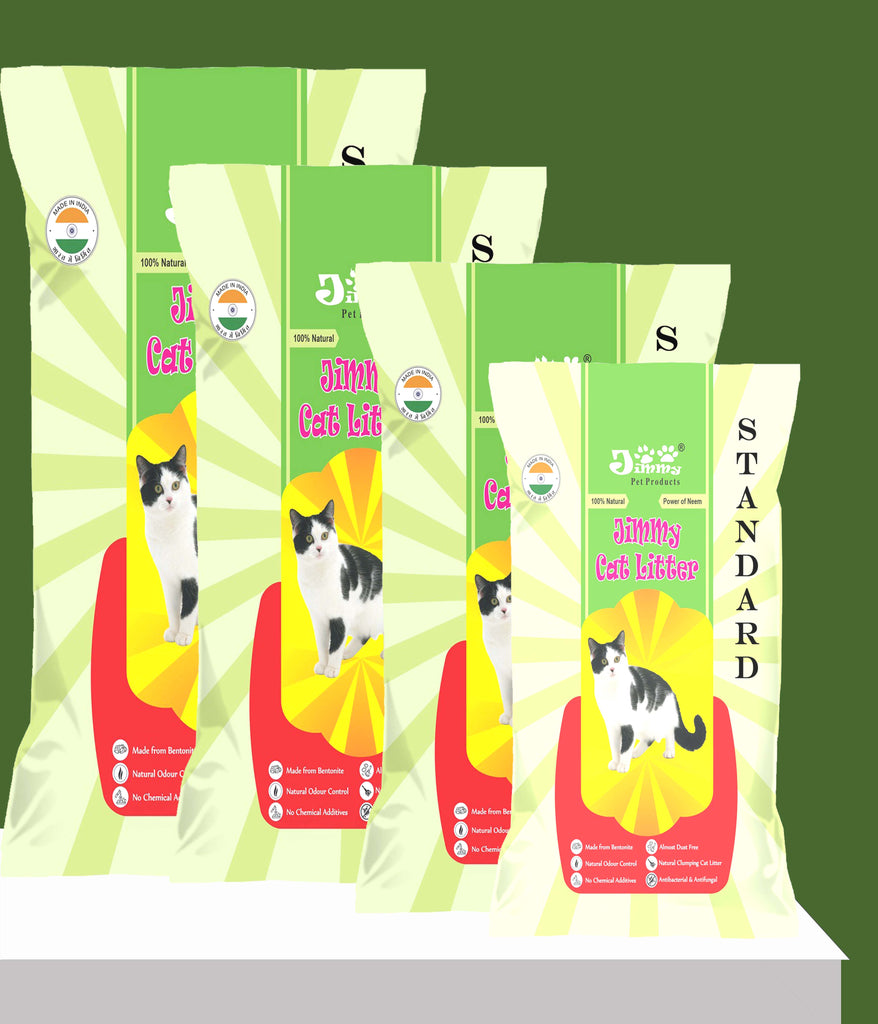 JiMMy Pet Products Cat Litter Standard Granules Jasmine Fragrance (25Kg Pack of 4 ) 100 Kg