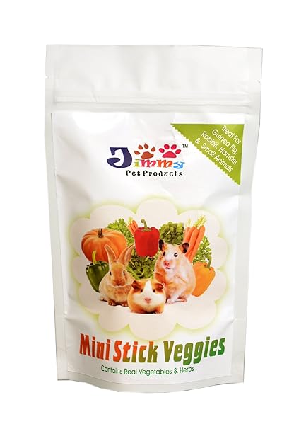 JiMMy Pet Products Mini Stick Veggies & Treat for Rabbit, Guinea Pig, Hamster (Vaggies)200gm