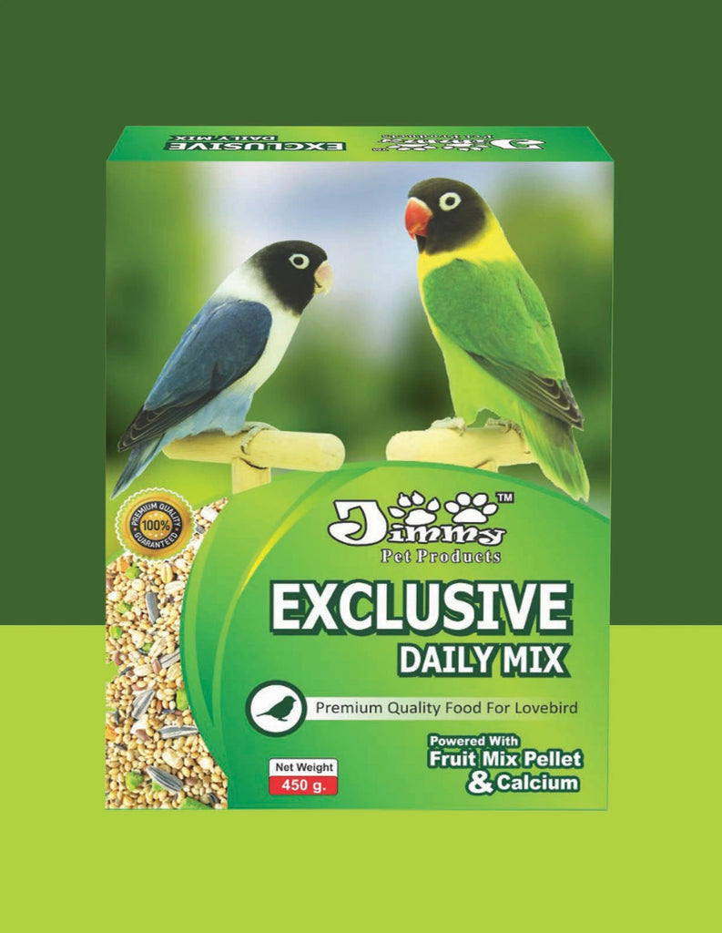 JiMMy Exclusive Daily Mix Bird Food for Lovebird 450gm