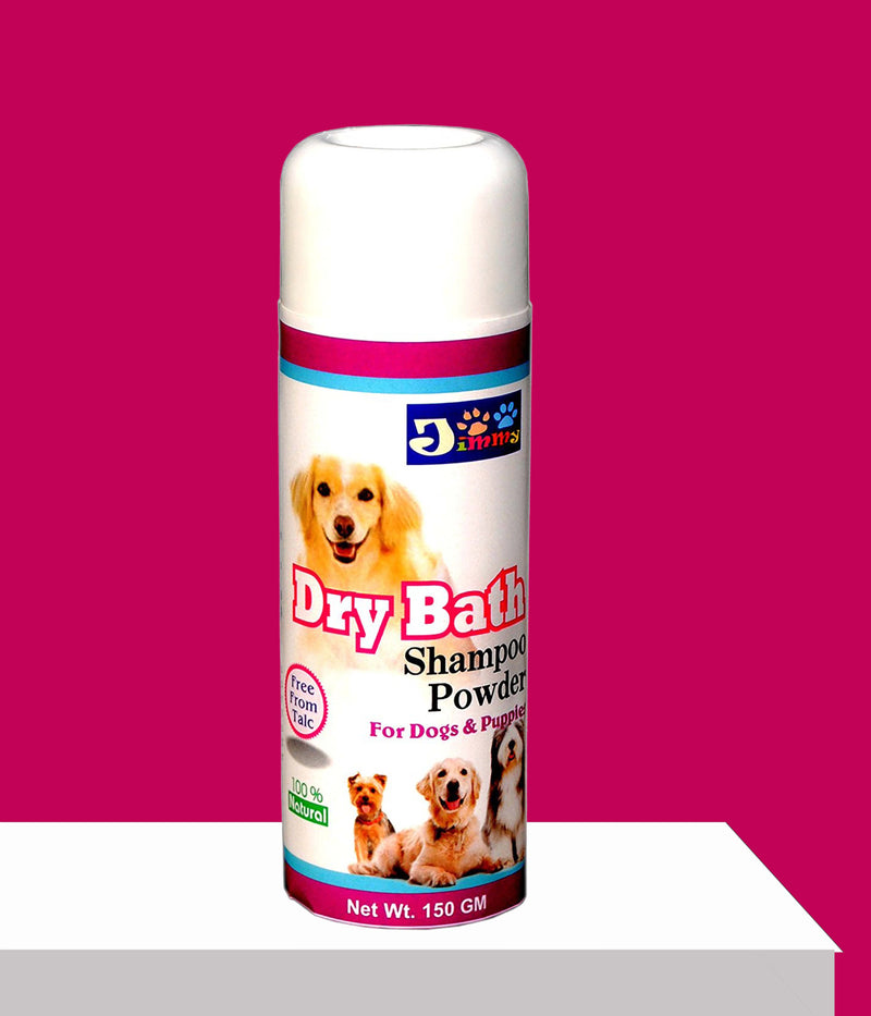 Jimmy Dry Bath Dog Shampoo Powder For Dogs & Puppies 150gm