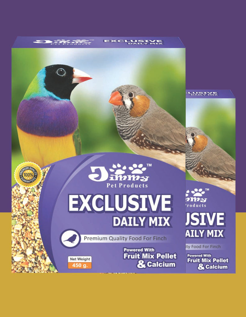 JiMMy Exclusive Daily Mix Bird Food for Finch,Canary,Exotic Birds 900gm