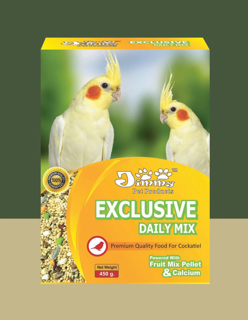 Jimmy Pet Products Mix Fruit Pellets and Calcium Bird Food for Cockatiel 400gm
