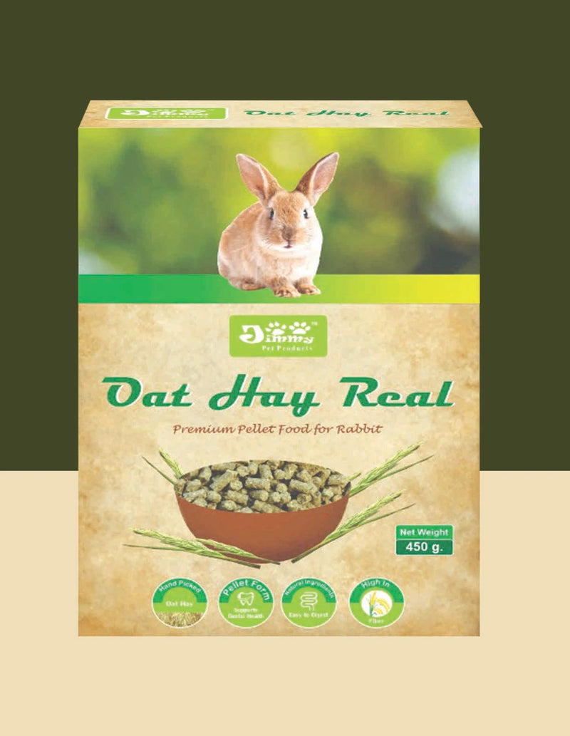 JiMMy Oat Hay Real High Fiber Pellet Rabbit Food 400gm